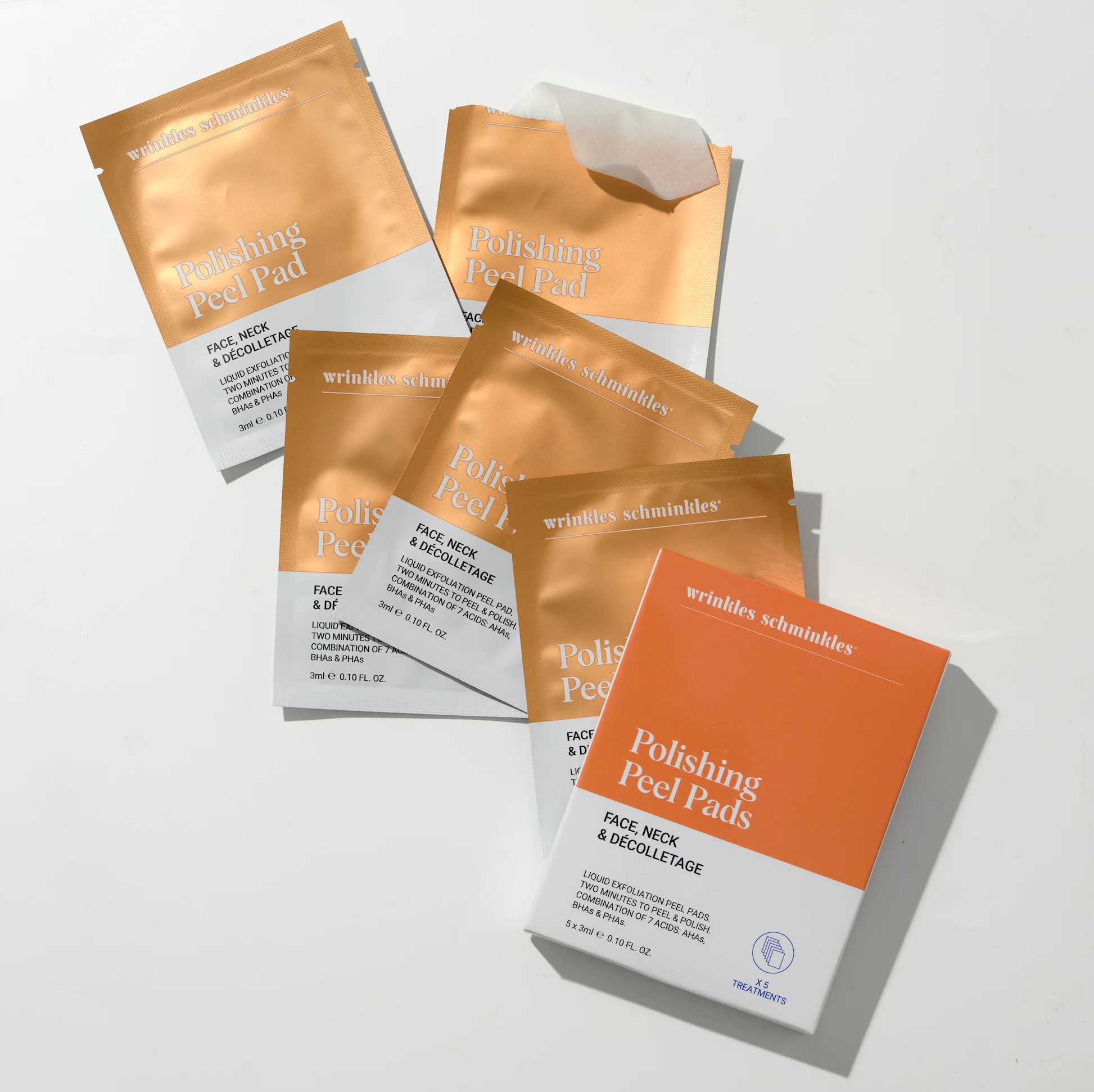 Face, Neck & Décolletage Peel Pads - Set of 5 Towelettes - Image 5