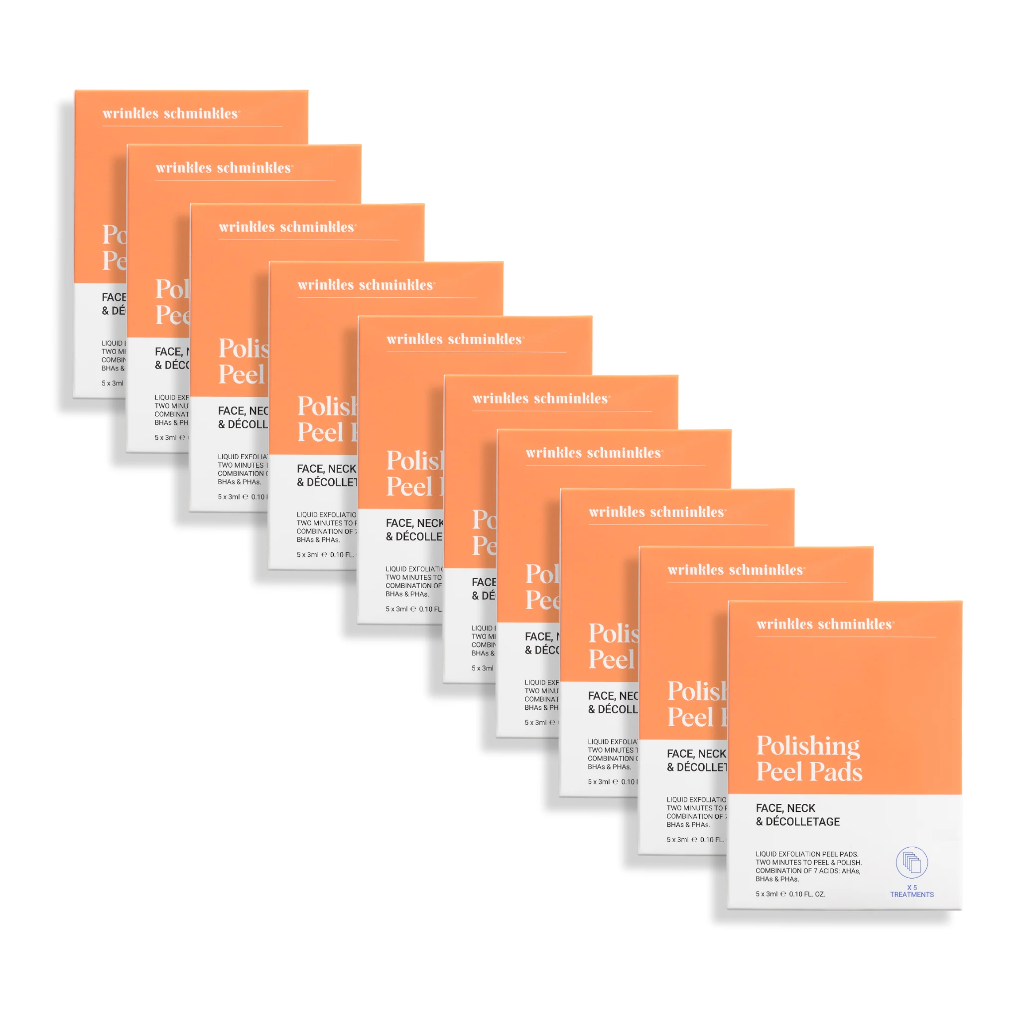 Face, Neck & Décolletage Peel Pads - Set of 5 Towelettes - Image 9